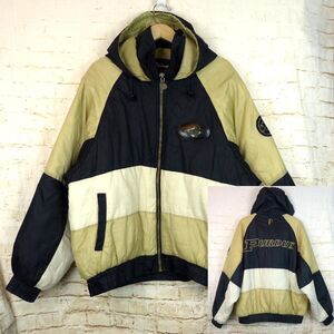 Vintage Pro Player Purdue Boilermakers Puffer Jacket Mens XXL NCAA Hooded Multi
